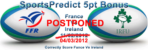 France Vs Ireland SportsPredict 5pt Bonus Match - Click to Enlarge